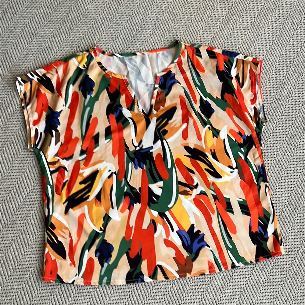 Shein Abstract Print Blouse